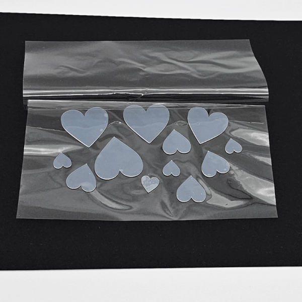 Herzen Set - Silikoneinlage / Silikonstempel